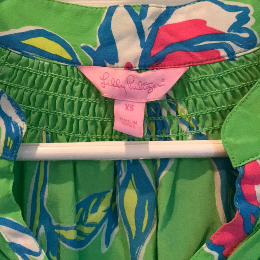 Top In Seta Lilly Pulitzer Elsa No-Prob-Llama - Multicolore, Taglie XXS/XS/S/M/L (Nuovo Con Etichette)